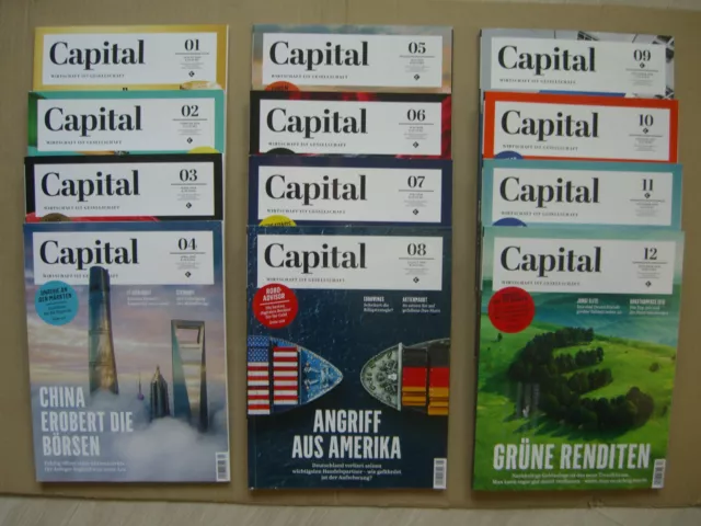 Capital Magazin Zeitschrift 2018 alle Ausgaben 01 bis 12 komplett