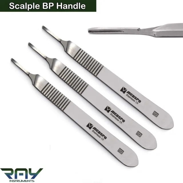 3 Pcs Dental Scalpel BP Handle #3 Medical Surgical Veterinary Instrument