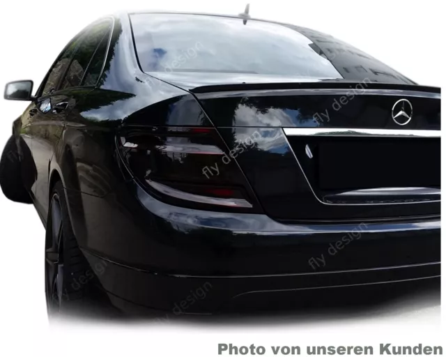 Apto para Mercedes c204 C63 a-Still Coupé Labio Spoiler Trasero Negro Obsidiano