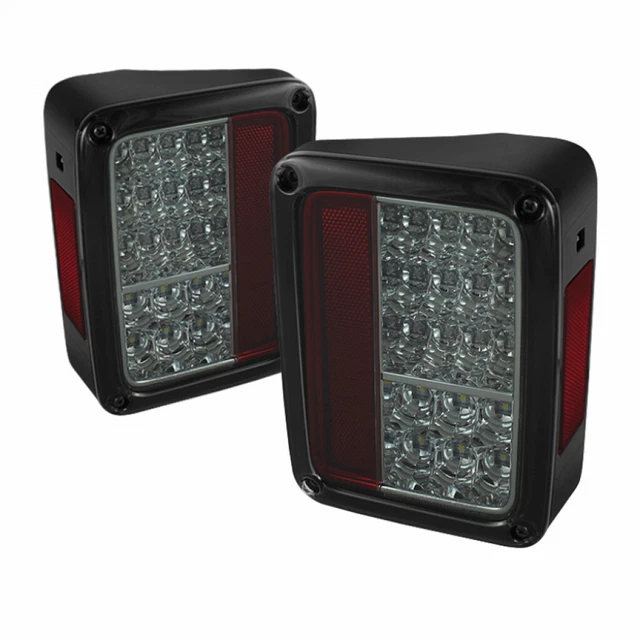 Spyder For Jeep Wrangler 2007-2017 Tail Lights Pair LED Smoke