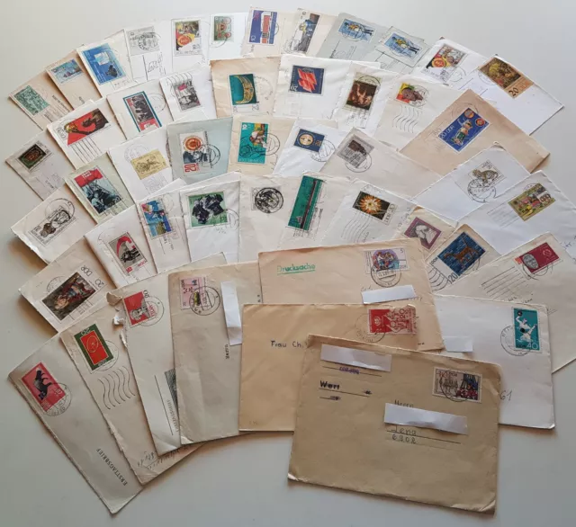 DDR Sammlung Briefe Postkarten EF Einzelfrankatur Sondermarken Posten Lot #017