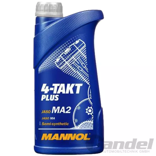 4x 1L MANNOL 4-Takt PLUS MOTORRAD ÖL 10W-40 + ÖLFILTER für HONDA KAWASAKI YAMAHA 2