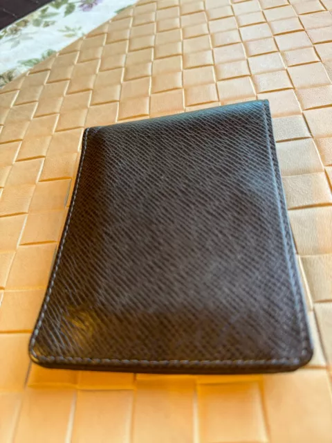 LOUIS VUITTON MEN'S Brown Bifold Graphite Leather Wallet $99.00 - PicClick