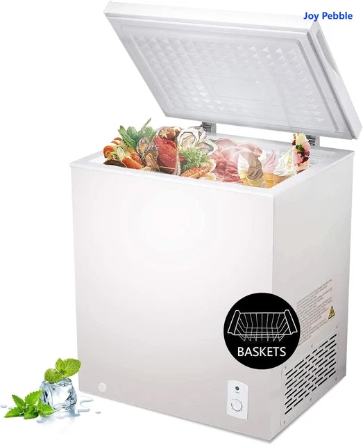 CHEST FREEZER ,5.1 Cu.Ft Upright Freezer, Removable Basket, White,NEW