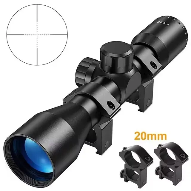 Hunting 4X32 Compact Scope Riflescope Mil-dot Crosshair Reticle Optic Sights