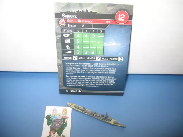 =Axis Allies War at Sea FLANK SPEED Shigure 38/40 with card=