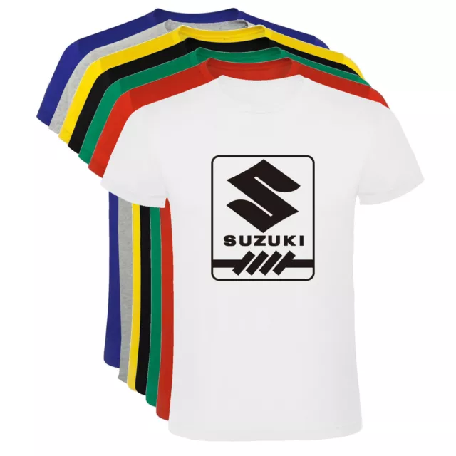Camiseta Suzuki logo motor motos tipo B Hombre varias tallas y colores a058