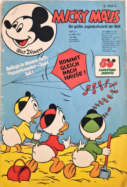 Micky Maus Comic Heft Nr.14 mit GS+SB +Beilage 1973 (097)