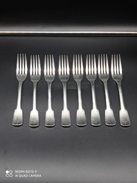 Lot De 8 Fourchettes à Poisson Christofle Modèle Cluny, Métal Argenté 17,8cm