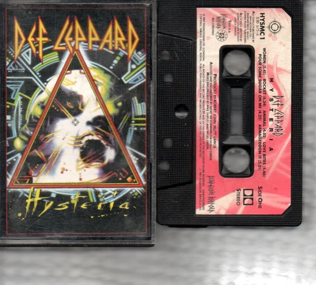 DEF LEPPARD - Hysteria - Cassette Tape Album *Paper Labels* EUR 1,16 ...