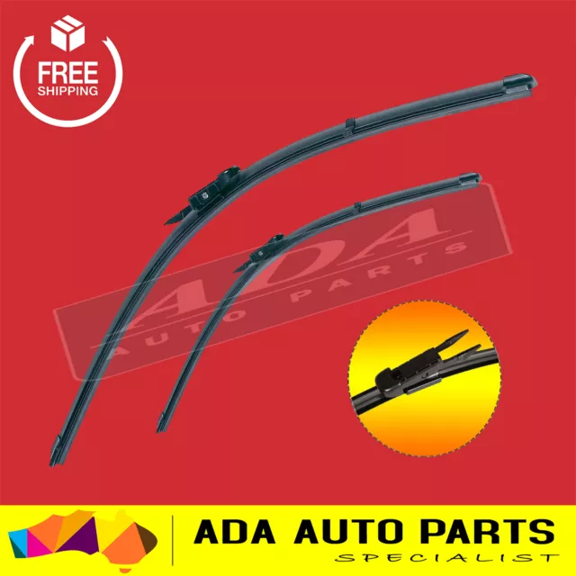 Frameless Windscreen Wiper Blades For Holden Commodore VE VF SV6 Statesman PAIR