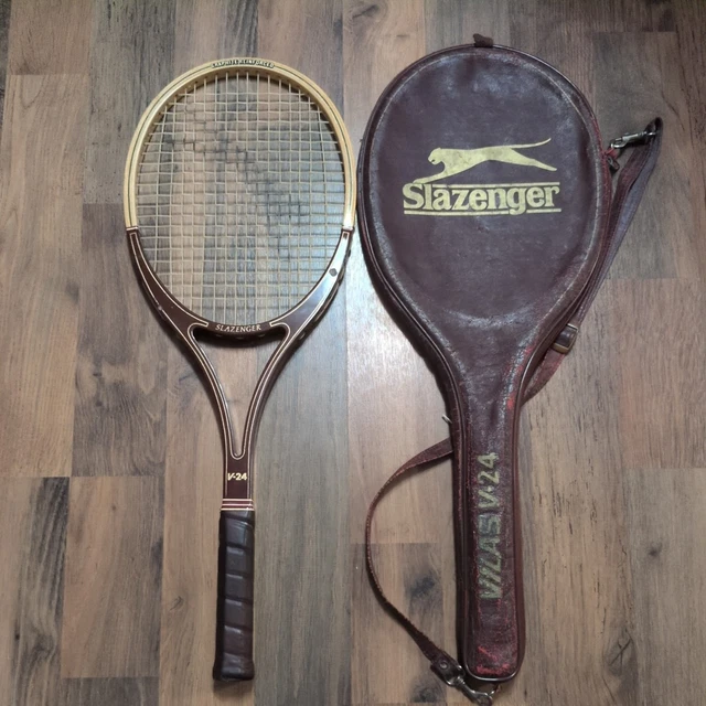 Raquette De Tennis Bois Slazenger - Modèle Guillermo Vilas Autograph - Vintage 1970