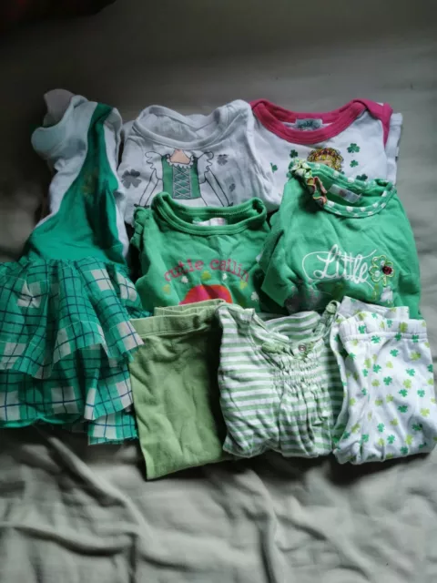 Baby Girls Irish Themed Clothes Bundle Age 6-9 9-12 Months Ireland St...