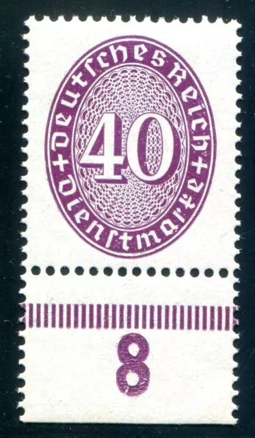 Dr Dienst 1927 121Y ** Postfrisch Tadellos Toppwert Unterrand 40€(I4121