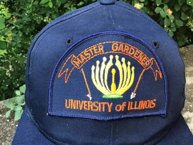 Vintage University Of Illinois Trucker Hat Master Gardener Patch Snapback