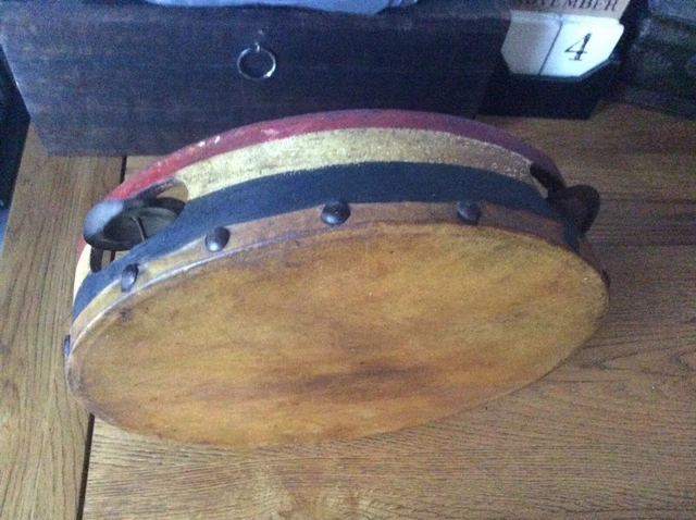Antique Tambourine New Orleans French American Hand Made Antique Tambourine New Orleans French American Hand Made