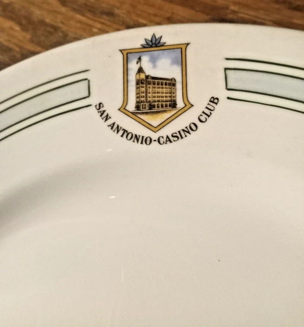 Rare 1927 San Antonio Casino Club Dining Plate Onondaga Pottery Syracuse China