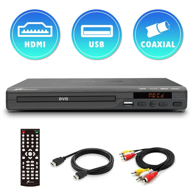 MEDIASONIC DVD PLAYER 1080P Upscaling, All region DVD Player w/ HDMI