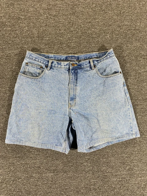 VINTAGE High Sierra Jean Shorts Mens 40 Blue Denim Stone Wash Bermuda 90's 40x11