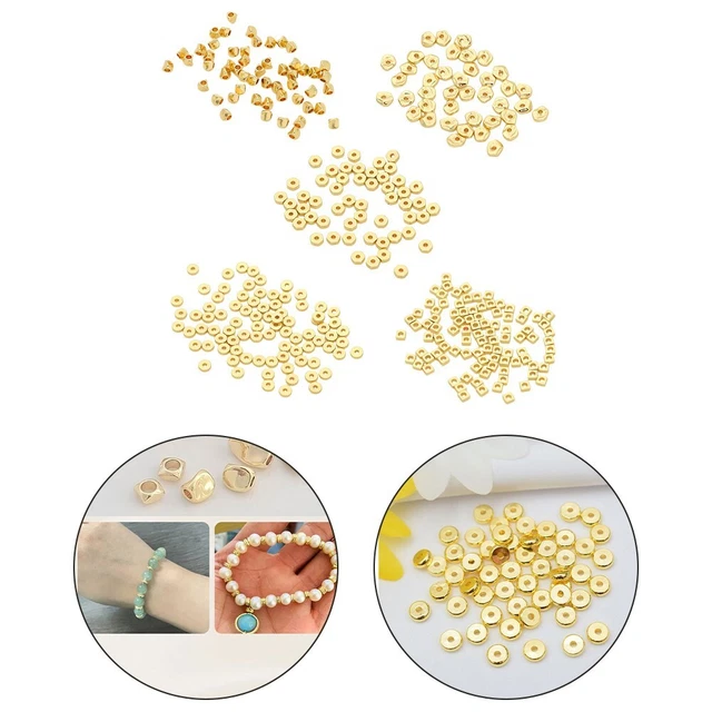 2000 Perles D'espacement Dorées 3 Mm - Perles Rondes En Plastique Pour Bracelets Et Bijoux DIY