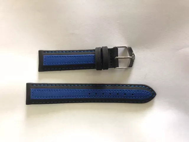 Cinturino Sector  Expander Blu/Nero Mm. 20