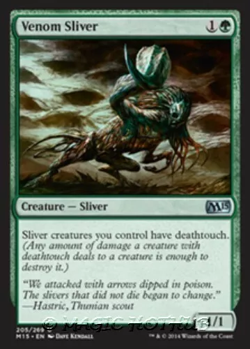 MTG - VENOM SLIVER - M15/Core Set 2015 (U)