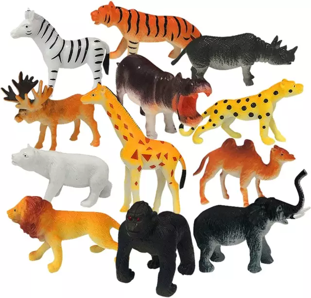 Joyin 69pcs Small Animal Figures, Assorted Mini Plastic Animal Toy