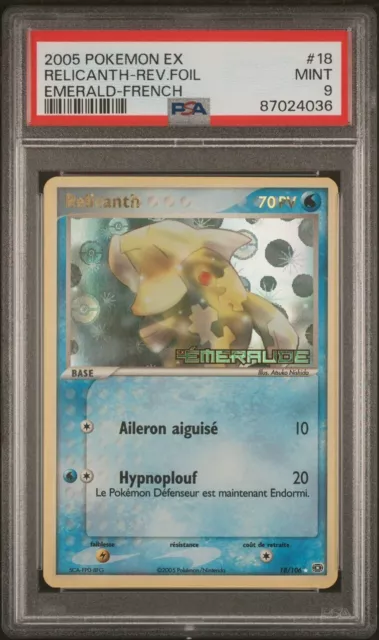 Carte Pokémon : Relicanth Holo Reverse 18/106 - Psa 9 - Ex Emeraude