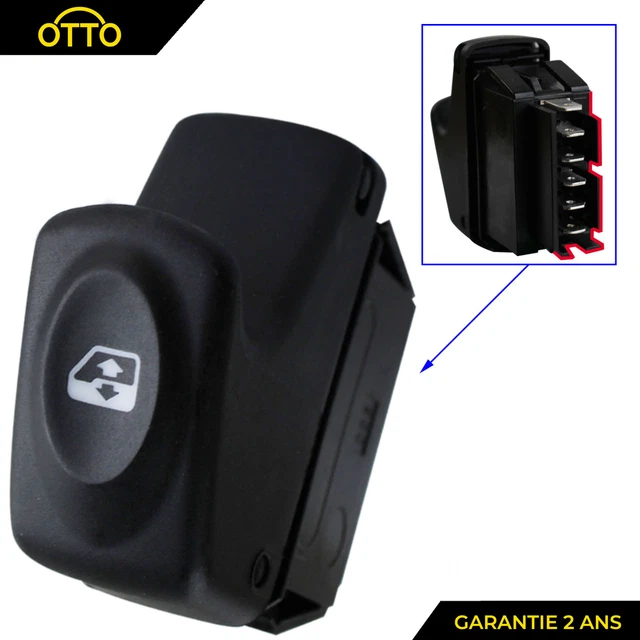 Interrupteur de Lève Vitre Avant prévu pour Clio II Kangoo Megane 7700838098