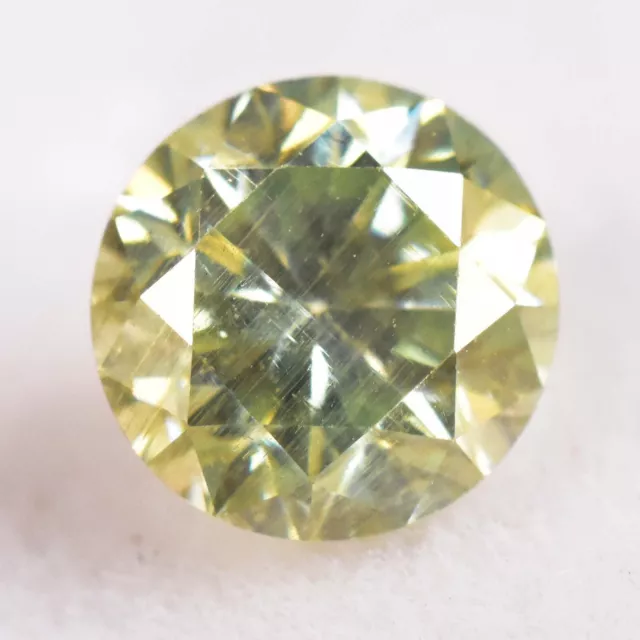 1.10 Cts Synthetic Green Moissanite Round Cut Certified Gemstone