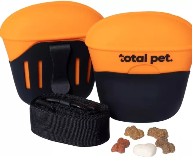 Total Pet Silicone Dog Treat Pouch Bag For Puppy  Dog Training With Belt Walking