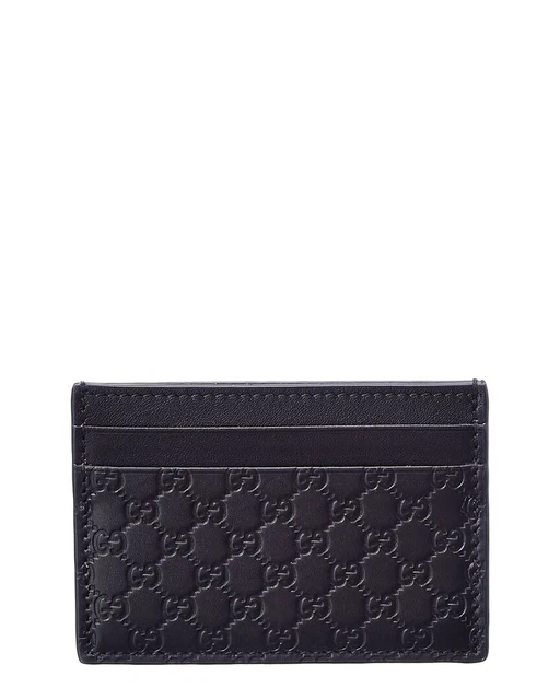Gucci Gg Leather Card Holder Men's  Os
