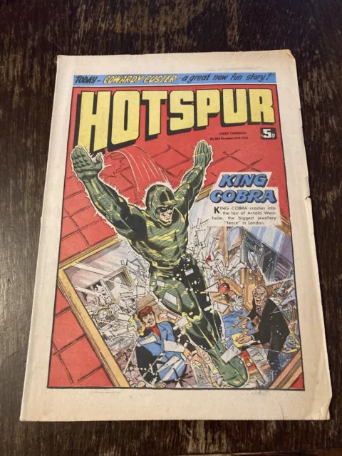 The Hotspur No. 893 Cover Dated November 27th 1976 - cover by Ron Smith