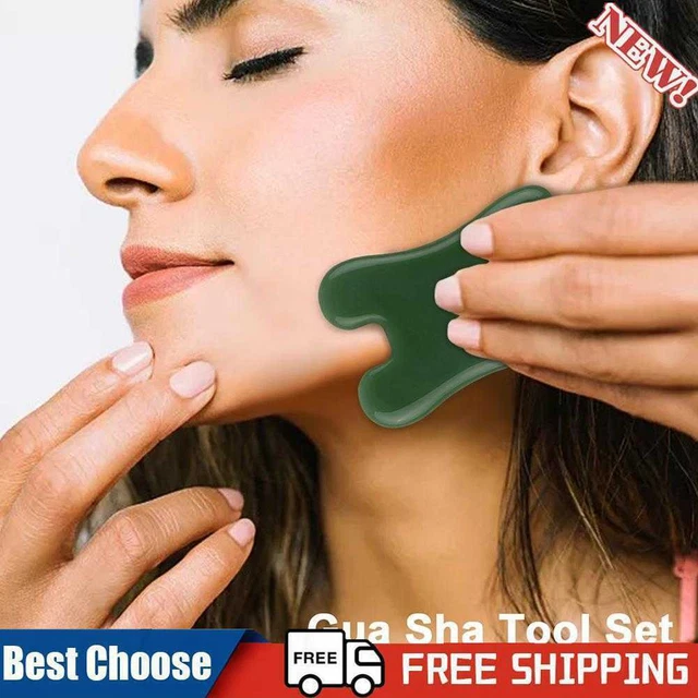 Set 4 pz raschietto massaggiatore piastra massaggiatore giada naturale gua sha guacia gouache
