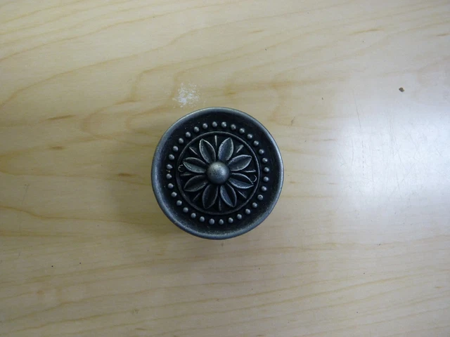 Continental Brass NOS Cabinet Hardware Door / Drawer Pull / Knob, Pewter Finish