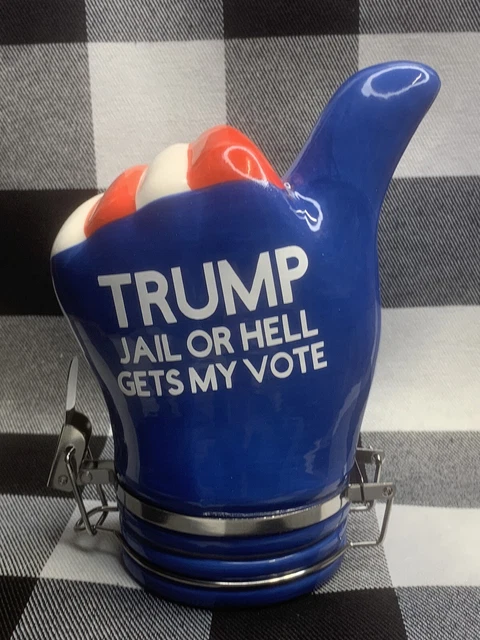 donald trump Jail Or Hell Gets My Vote Flag Hand.