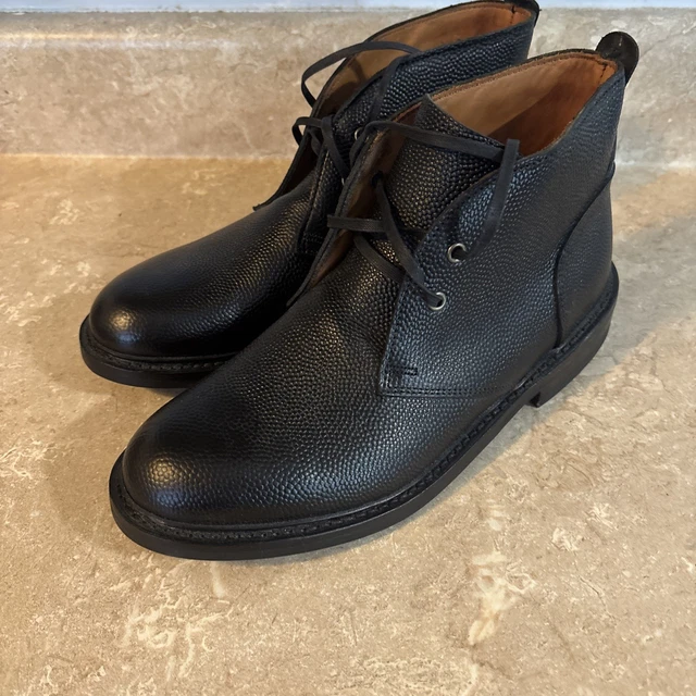 ALLEN EDMONDS CHANDLER Black Pebbled Leather Chukka Boot Size 8d £112. ...