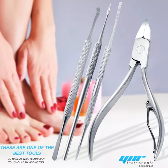 Orteil Ongle Coupe-Ongles Pinces Podologie Robuste Épais Champignon Incarné Set