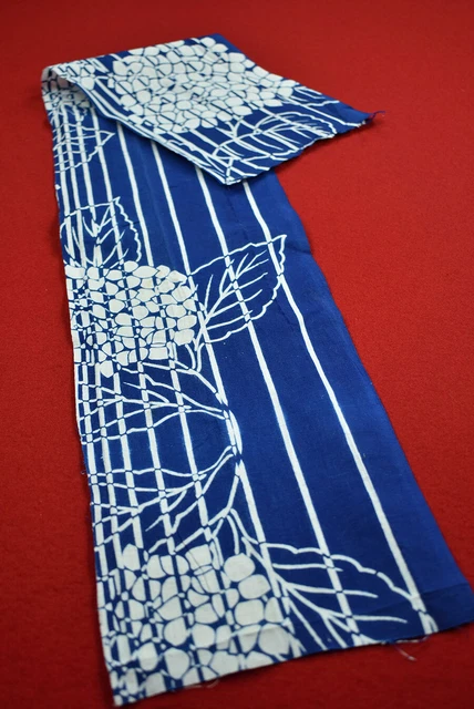 Vintage Japanese Fabric Cotton Antique Boro Patch Indigo Blue Dyed 35"/MM70/35
