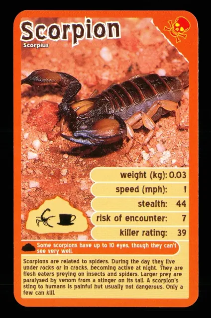 1 x info card deadliest predator Scorpion - R114