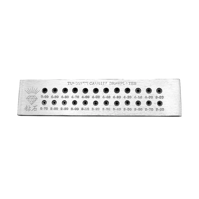 LTKJ 24 Round Holes Tungsten Carbide Wire Drawplate 2.7-5.0mm Wire Drawing Pl...