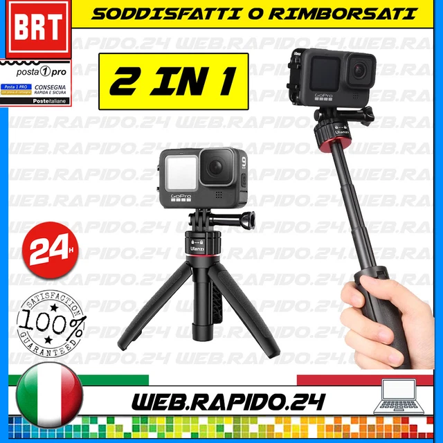 Bastone Selfie Telescopico Homeet 49cm - Per Action Cam GoPro Hero 9/8/7/6/5/4/3+