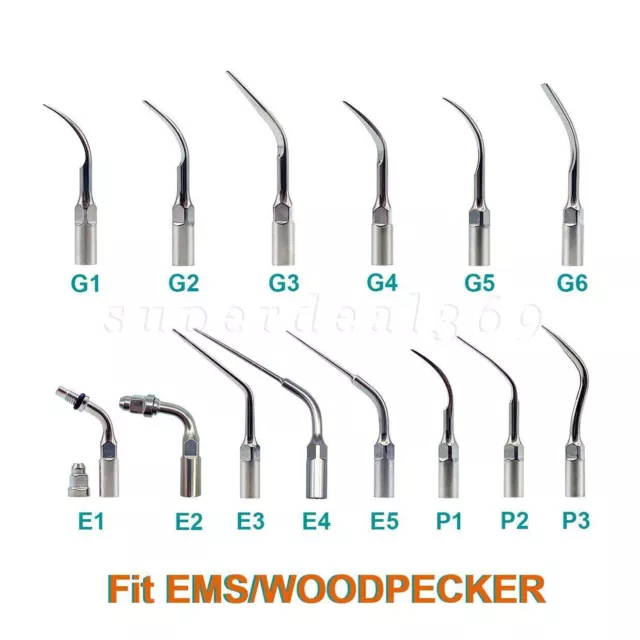 Woodpecker EMS Style Dental Ultrasonic Piezo Scaler Tips Endo Perio Scaling AA