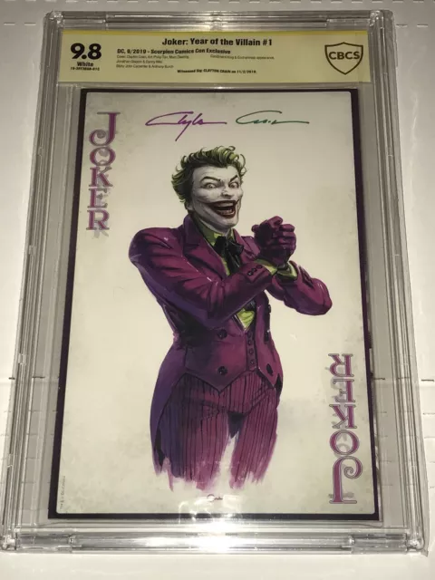 Joker Year Of The Villain 1 Crain Batman Variant 9.8 CBCS SS signed (Not CGC)
