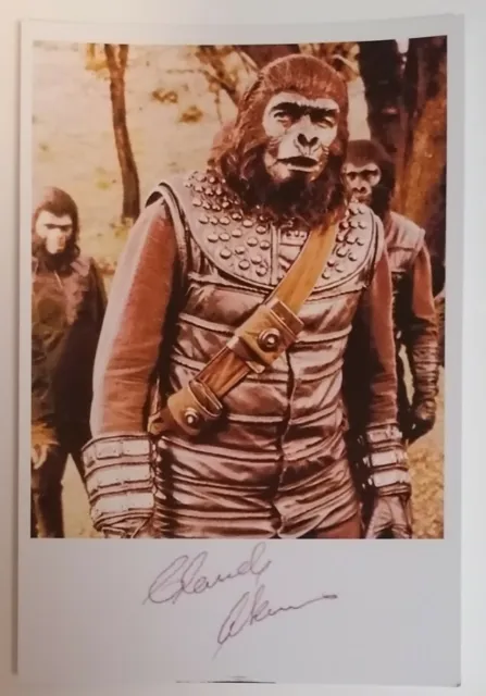 PRINT - Claude Akins General Aldo 6"X4" Autograph Reprint Planet Of The Apes