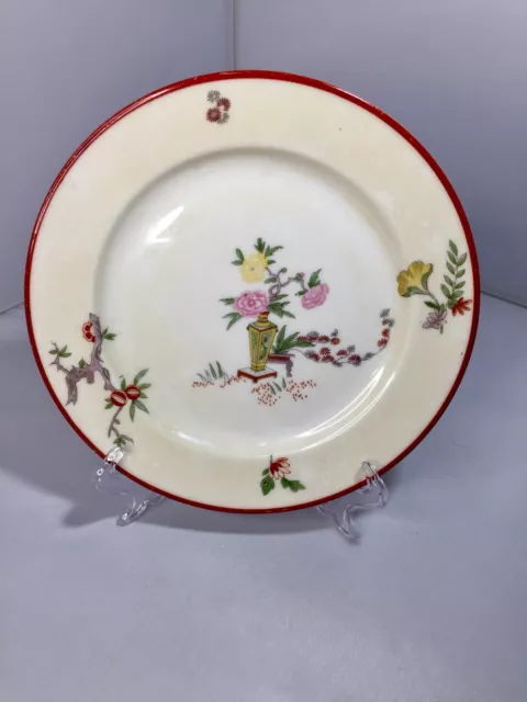 Beautiful Antique Late 1800s J P Limoges Porcelain Plate Asian Floral Scene