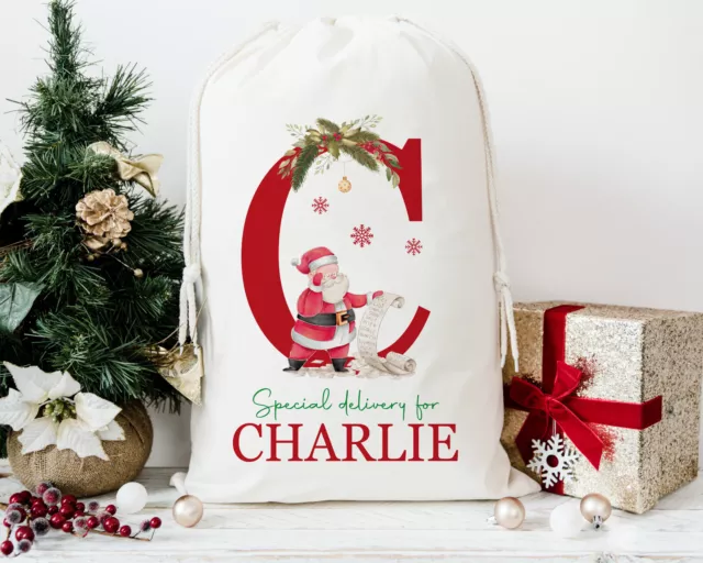 personalised large santa sack,christmas stocking,xmas toy sack for kids