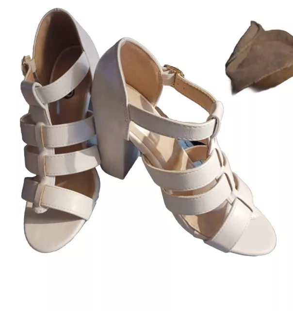 Rekayla Women's Chunky Block High Heels Gladiator Sandals, Us Size 5