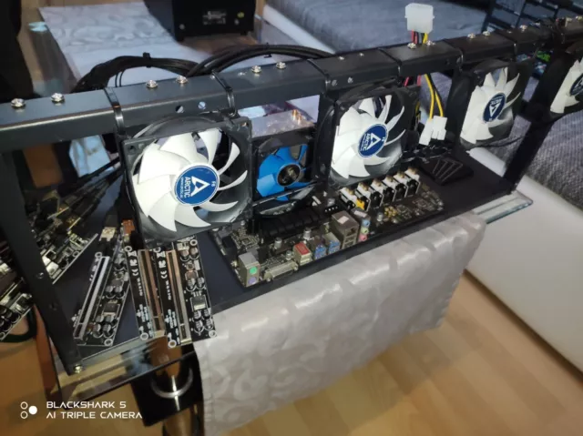 Ethereum Mining Rig 6x Grafikkarte