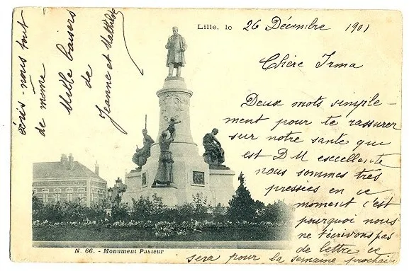 CPA 59 Nord Lille Monument Pasteur